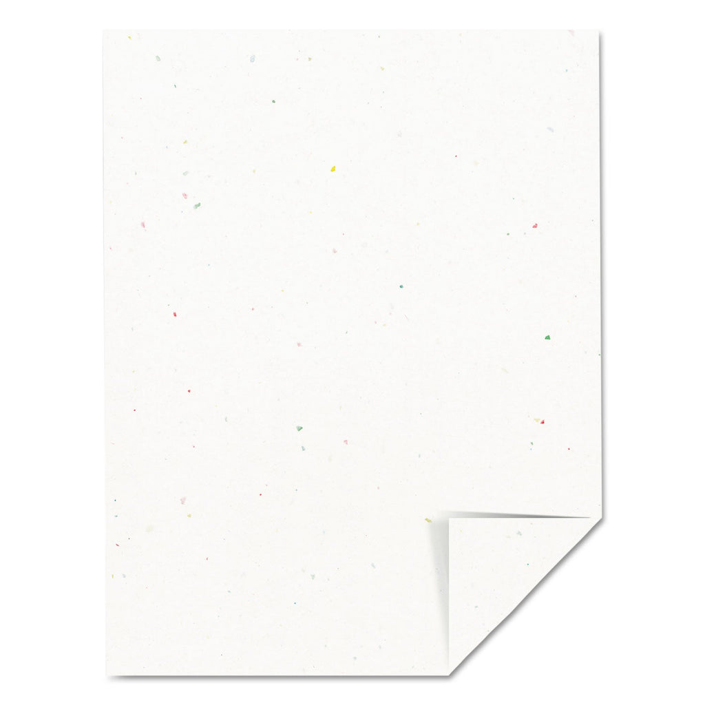 Astrobrights Color Cardstock, 65 lb Cover Weight, 8.5 x 11, Stardust Flecked White, 250/Pack