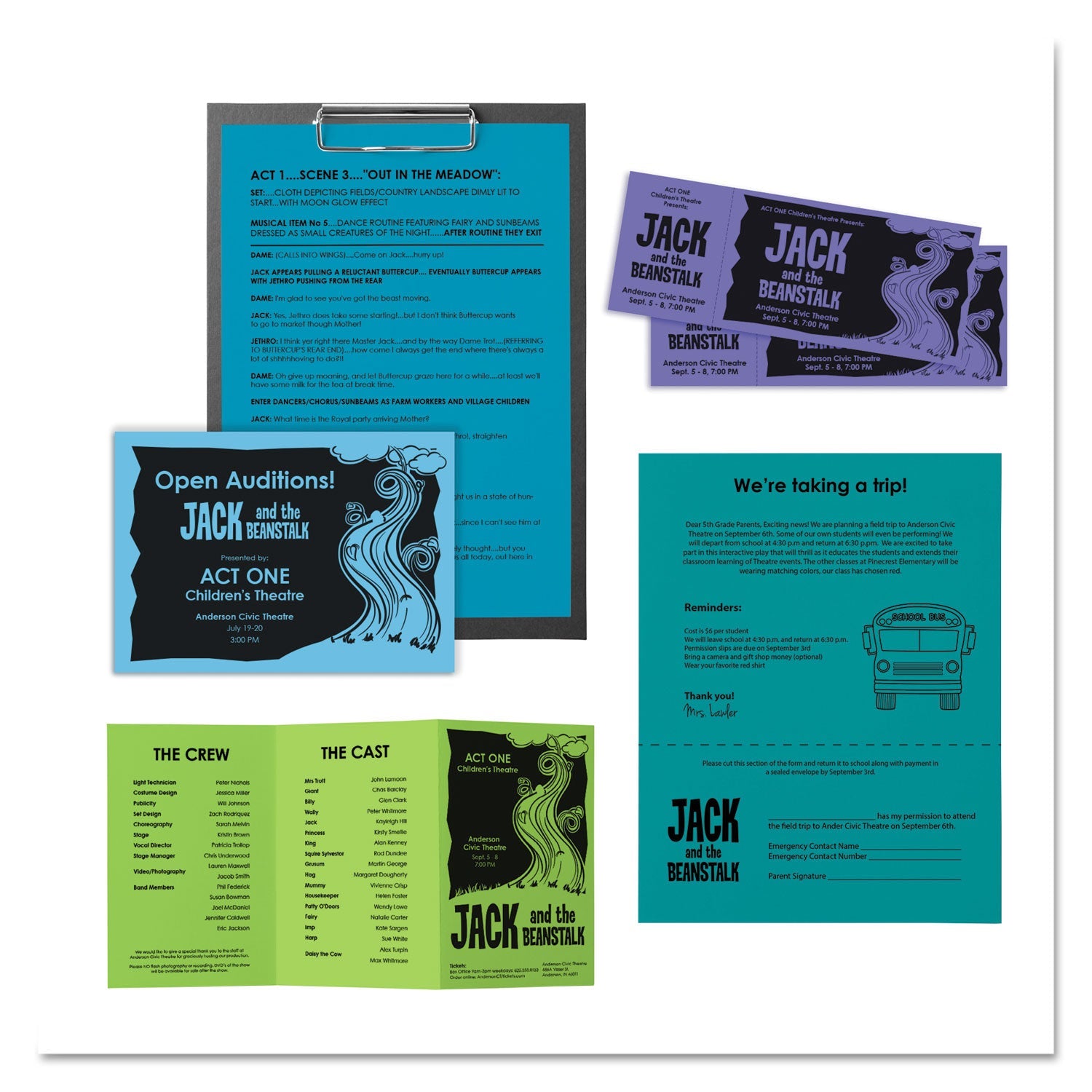 Astrobrights Color Paper - "Cool" Assortment, 24 lb Bond Weight, 8.5 x 11, Assorted Cool Colors, 500/Ream